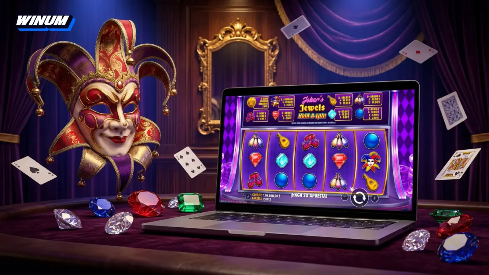 Joker's Jewels en Winum Argentina, reseña con demo gratis y corona Bonus